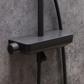 Душевая стойка Damixa Scandinavian Pure 936730300 Черная матовая